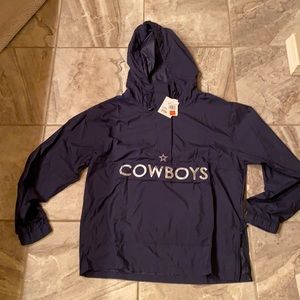 Pink BNWT  Dallas cowboys wind pullover size small navy